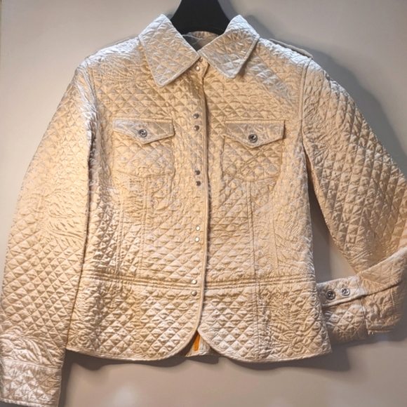 Vintage Women's  Quilted Satin Jacket I.E Relaxed size Medium - Picture 2 of 12